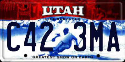 UT license plate C423MA