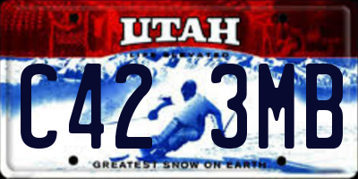 UT license plate C423MB