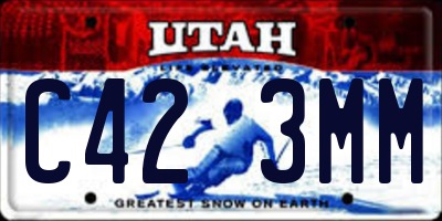 UT license plate C423MM