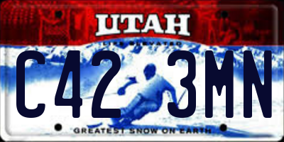 UT license plate C423MN