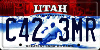 UT license plate C423MR