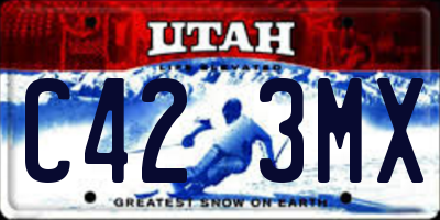 UT license plate C423MX