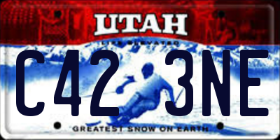 UT license plate C423NE