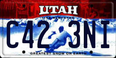 UT license plate C423NI