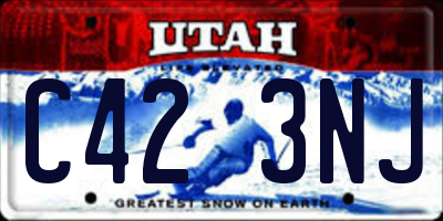 UT license plate C423NJ