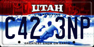 UT license plate C423NP