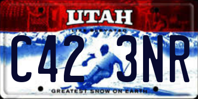 UT license plate C423NR