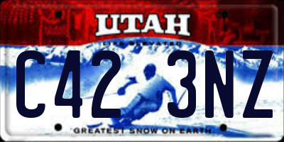 UT license plate C423NZ