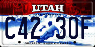 UT license plate C423OF
