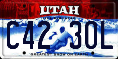 UT license plate C423OL