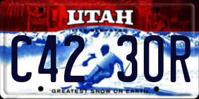 UT license plate C423OR