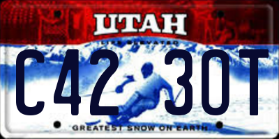 UT license plate C423OT