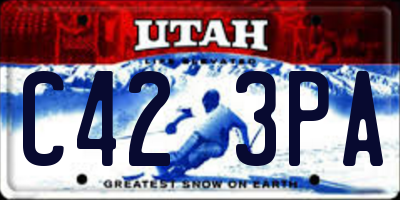 UT license plate C423PA