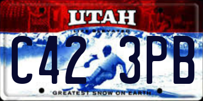 UT license plate C423PB