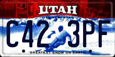 UT license plate C423PF