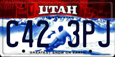 UT license plate C423PJ