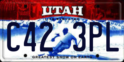 UT license plate C423PL