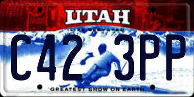 UT license plate C423PP