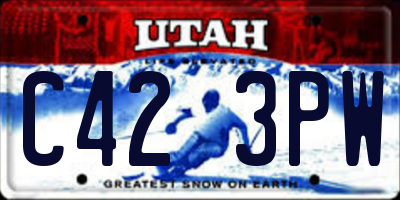 UT license plate C423PW
