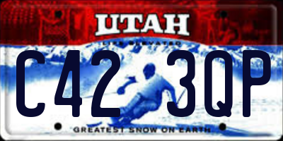 UT license plate C423QP