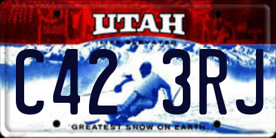 UT license plate C423RJ