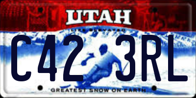 UT license plate C423RL