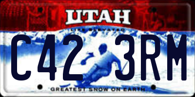 UT license plate C423RM