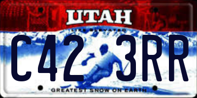 UT license plate C423RR