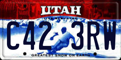 UT license plate C423RW
