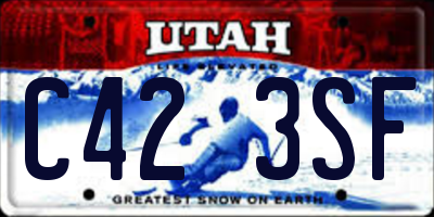 UT license plate C423SF