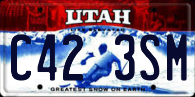 UT license plate C423SM