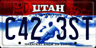 UT license plate C423ST