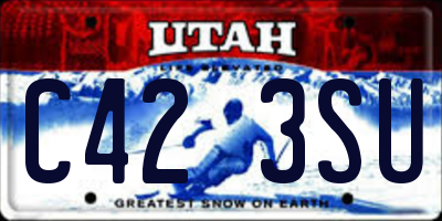 UT license plate C423SU