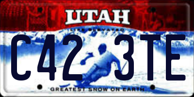 UT license plate C423TE