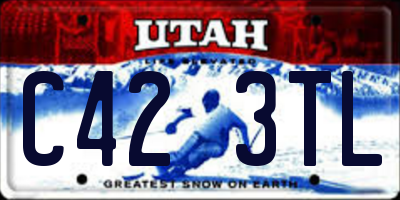 UT license plate C423TL