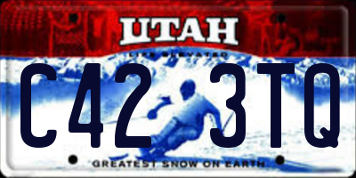 UT license plate C423TQ