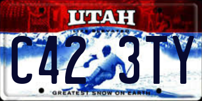UT license plate C423TY