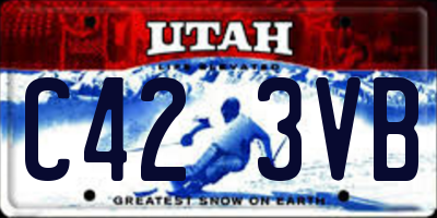 UT license plate C423VB