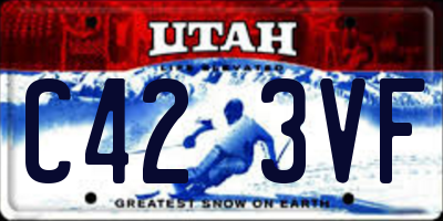 UT license plate C423VF