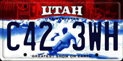 UT license plate C423WH