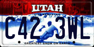 UT license plate C423WL