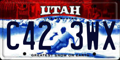 UT license plate C423WX