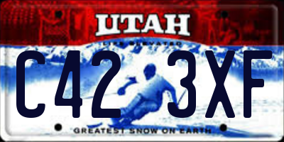 UT license plate C423XF