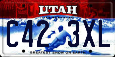 UT license plate C423XL