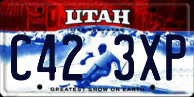UT license plate C423XP