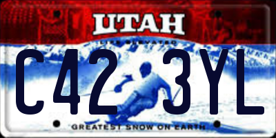 UT license plate C423YL