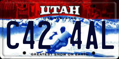 UT license plate C424AL