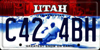 UT license plate C424BH