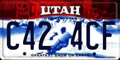 UT license plate C424CF