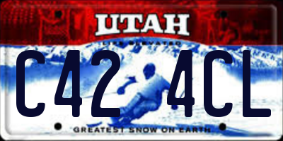 UT license plate C424CL
